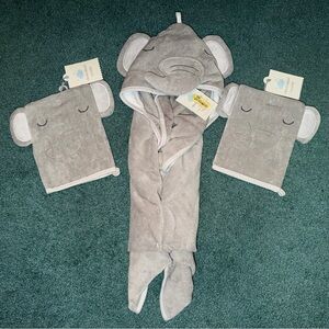 Cloud Island Elephant Infant Towel Set!